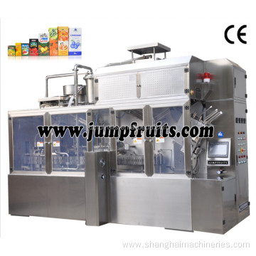 Automatic orange juice carton filling packaging machine